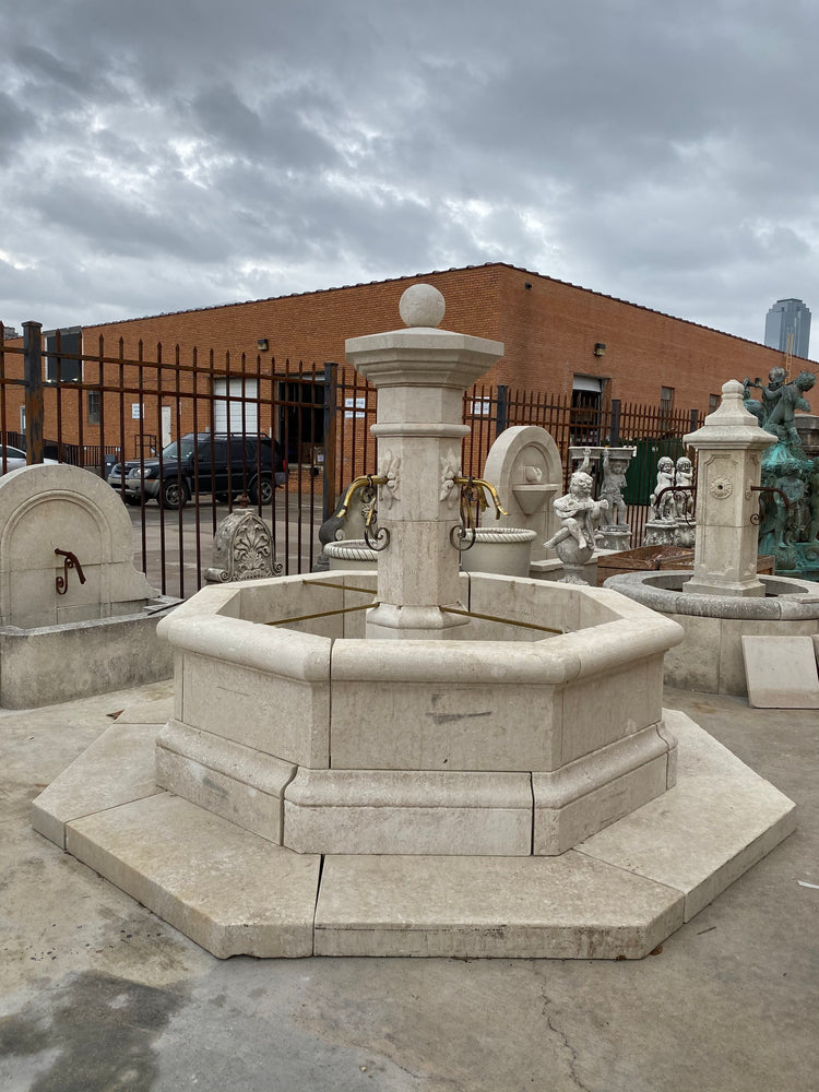 Contemporary French Limestone Central Fountain (FO69)