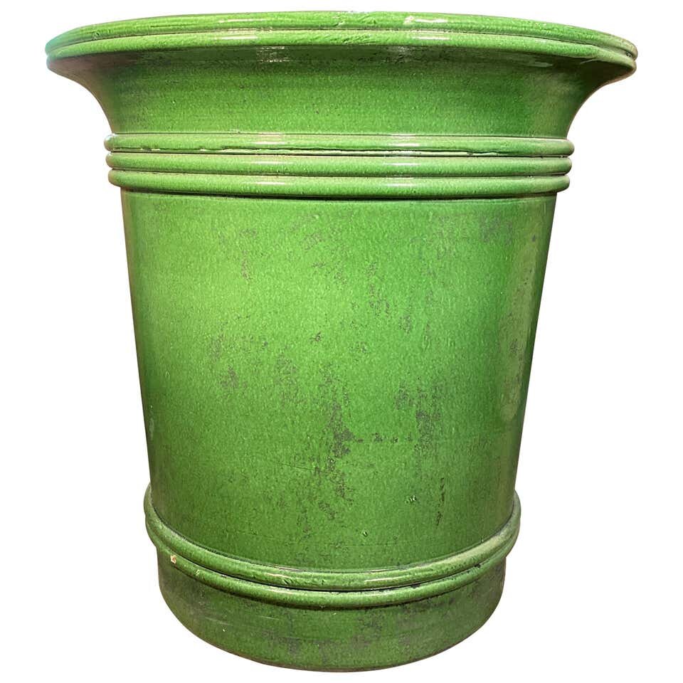 French Glazed Terracotta Planter (V021)