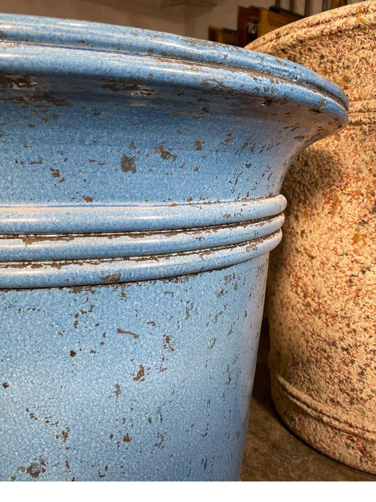 French Glazed Terracotta Planter (V022)