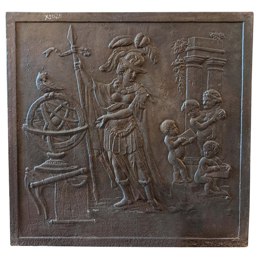 Antique French Iron Fireback (X1028C)