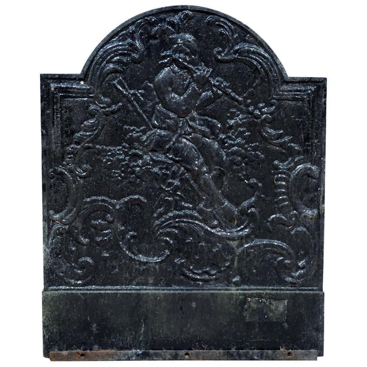 Antique French Iron Fireback (X3068)