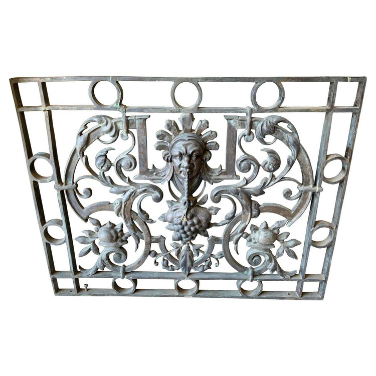 Antique French Bronze Decor Grid (GE-X3258)