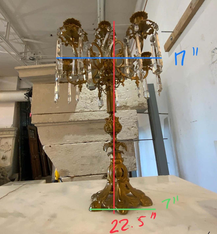 Pair of Antique Bronze Candlesticks (X3251)