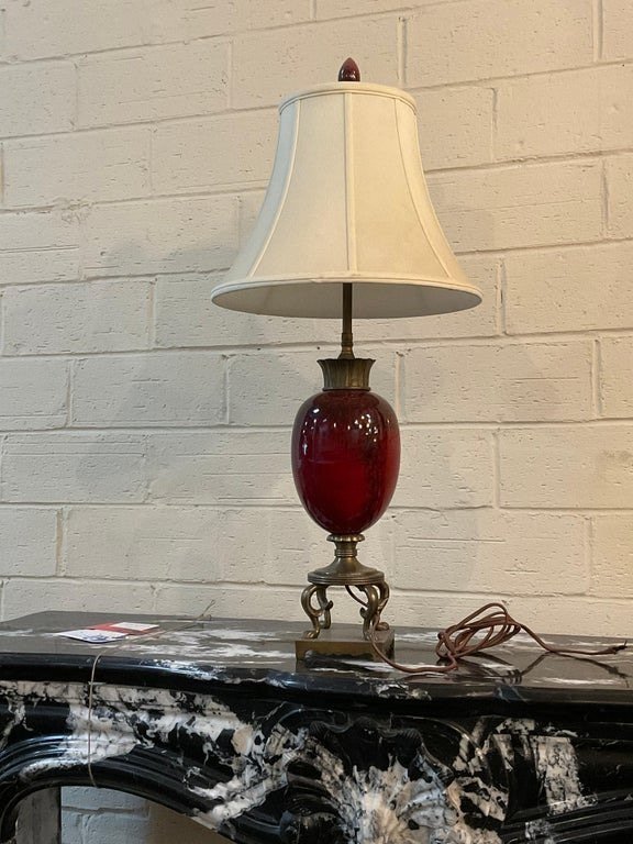 Single French Alabaster Lamp (L154)