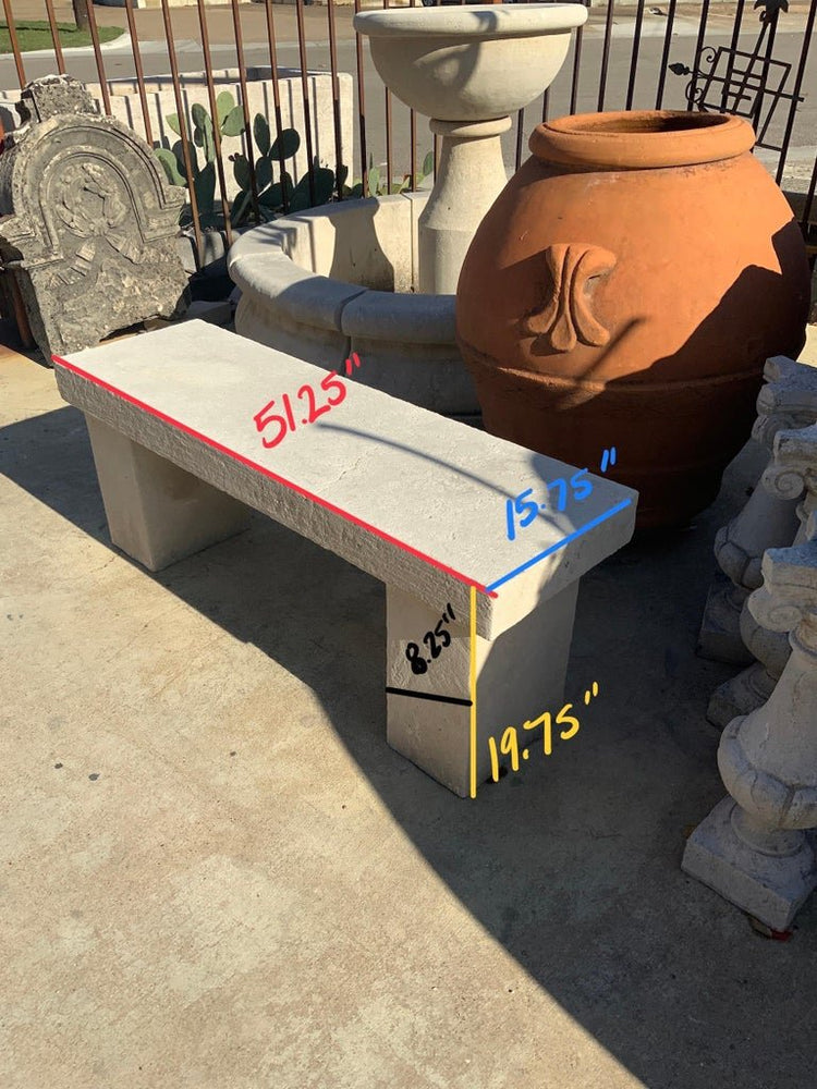 French Limestone Bench (GE-3285)