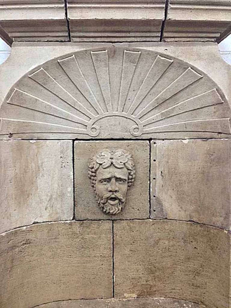 Antique French Limestone Bacchus Wall Fountain (FA909)