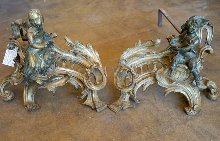 Pair of French Louis XV Chenets (X3045)