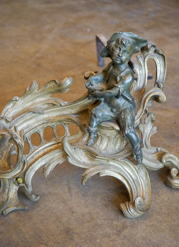 Pair of French Louis XV Chenets (X3045)