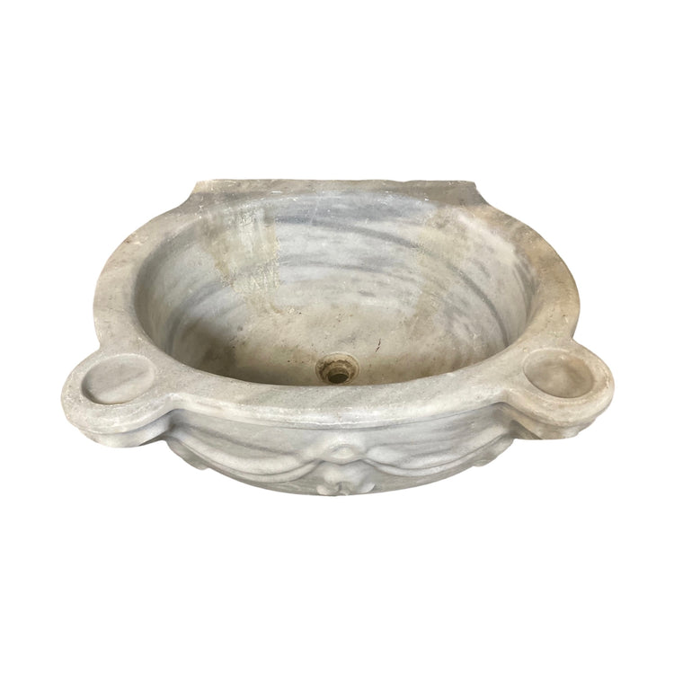 French White Carrara Marble Sink (S-S910)