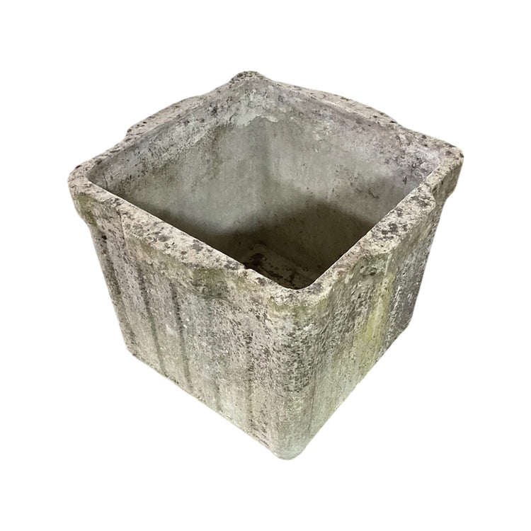 Swiss Ribbed Square Planter By Willy Guhl  (V-LA2J)