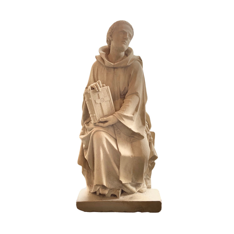 French Limestone Saint Sculpture (GE-Y7UK)