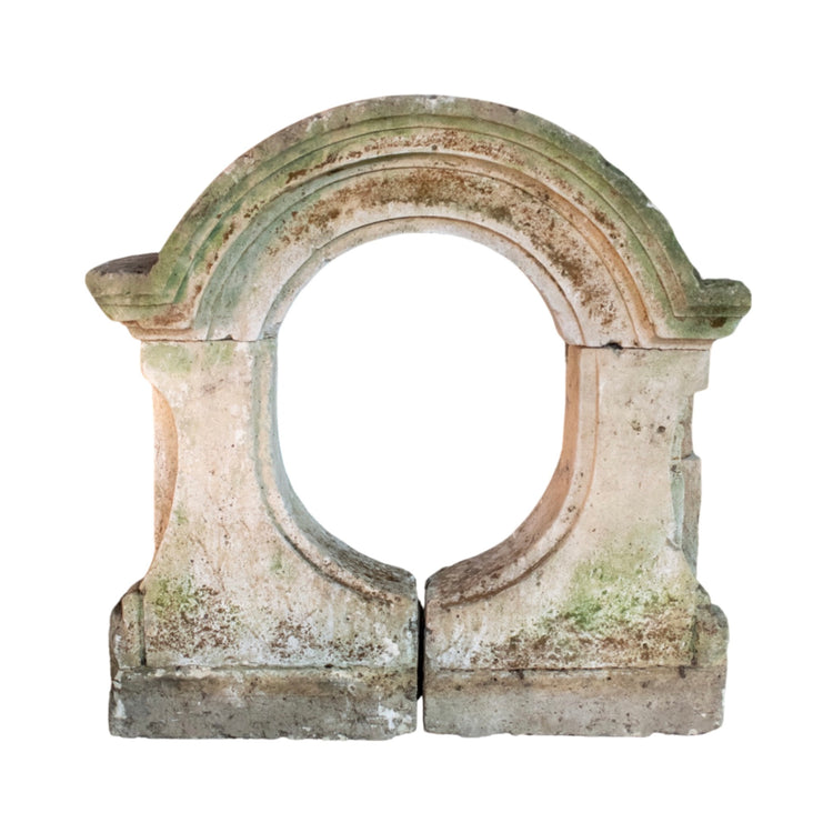 French Limestone Window Archway (GE-AOND)