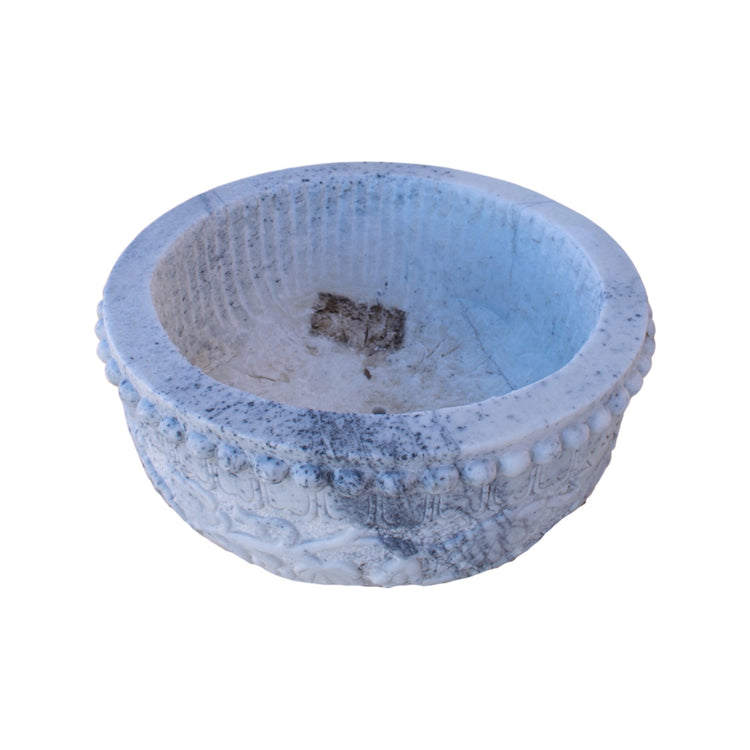Italian White Marble Planter (V-1103)