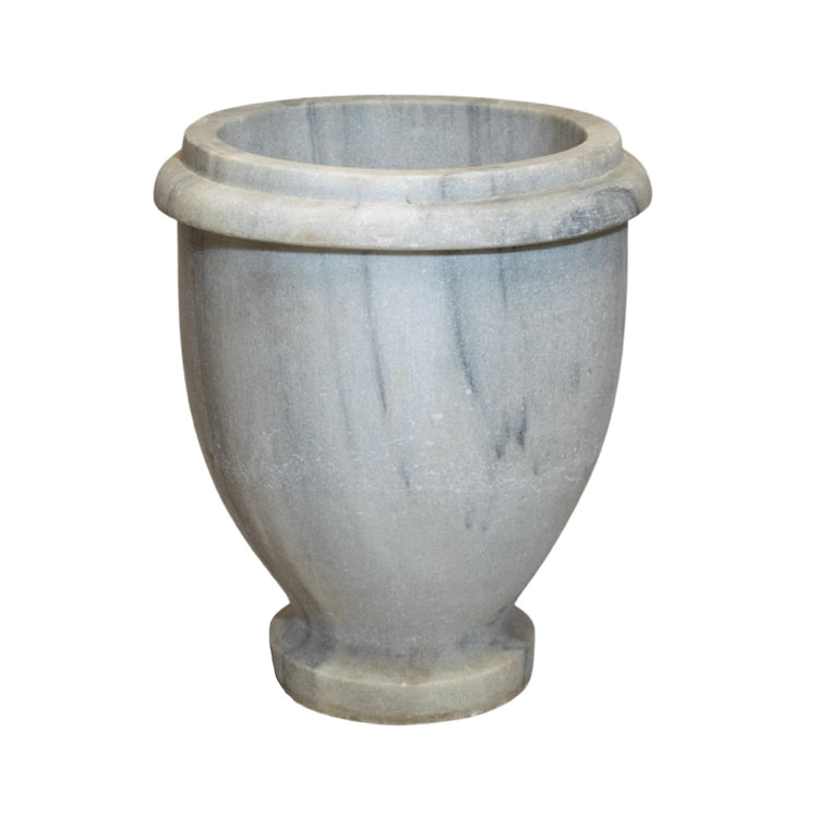 Greek White Carrara Polished Marble Urn (V-MOP4)