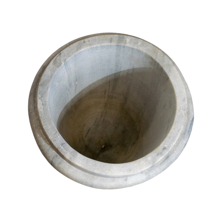 Greek White Carrara Polished Marble Urn (V-MOP4)