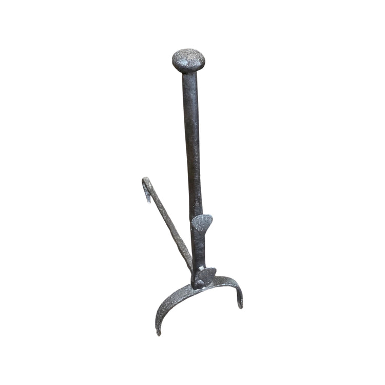 Antique French Single Iron Andiron (FA-19H2)