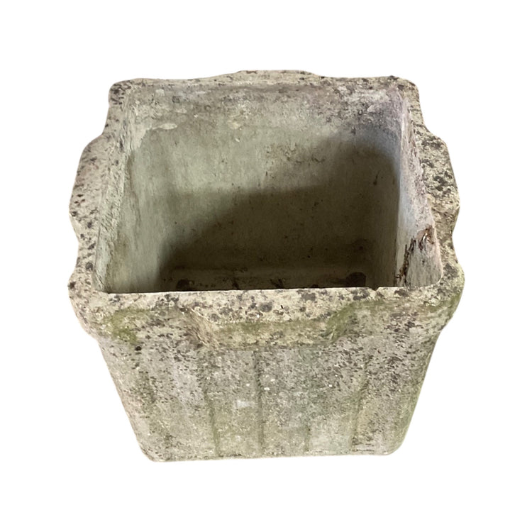 Swiss Ribbed Square Planter By Willy Guhl  (V-LA2J)