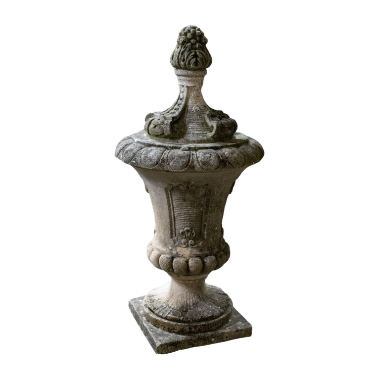 Pair of French Limestone Urns (GE-DF8S)