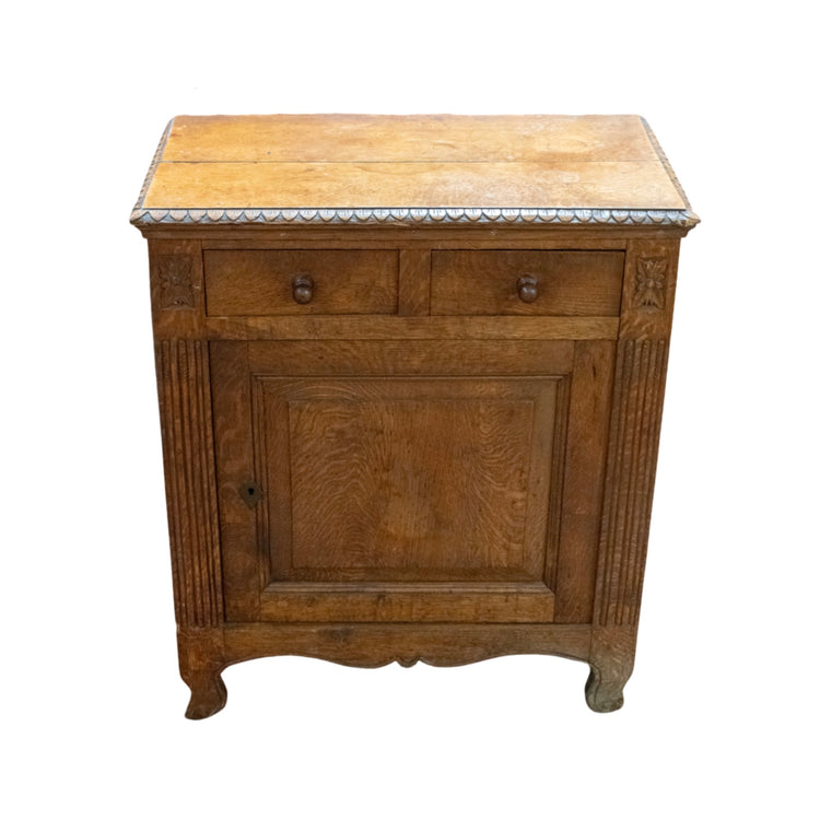 French Wooden Nightstand (F-EWLV9)