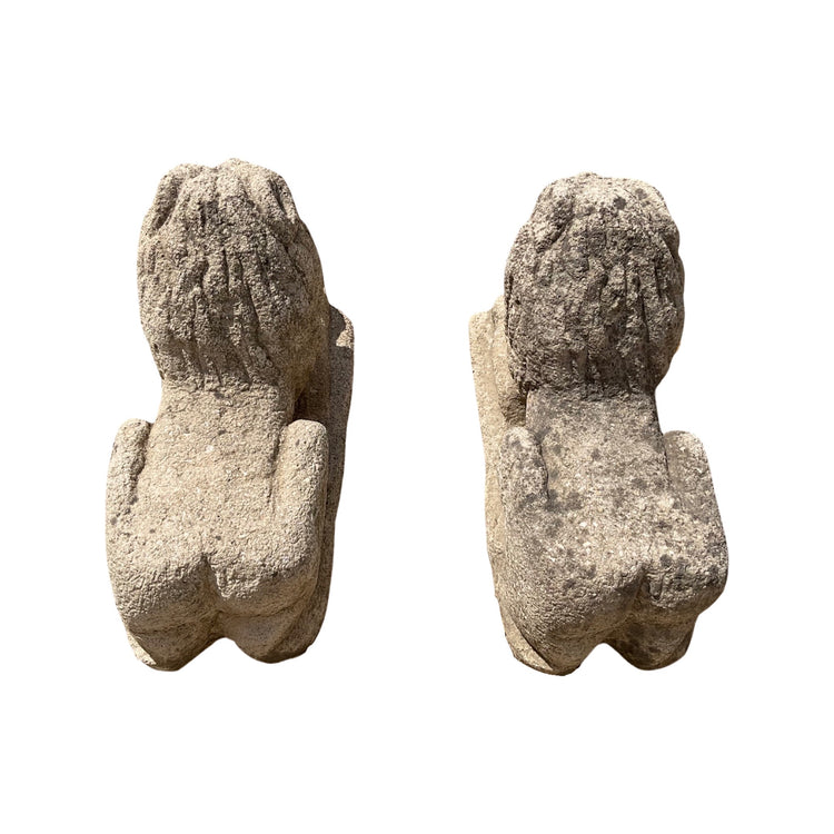 French Limestone Lion Sculptures (GE-U307)