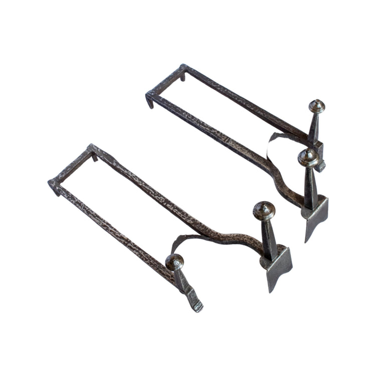 Pair of Antique French Iron Andirons (FA-N8LP)