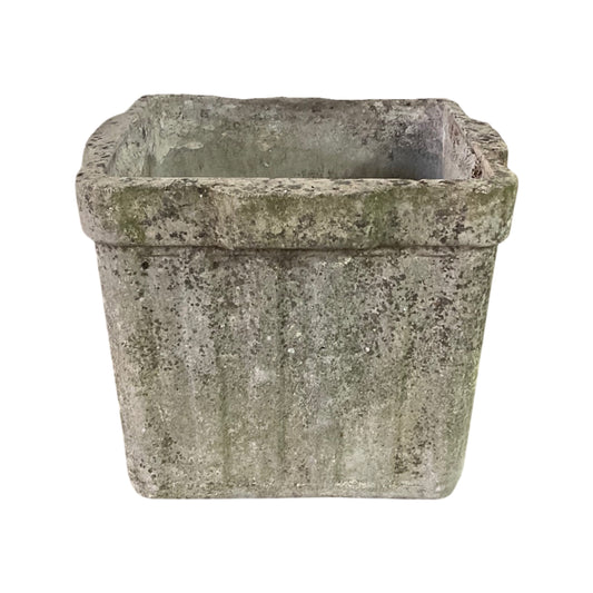 Swiss Ribbed Square Planter By Willy Guhl  (V-LA2J)