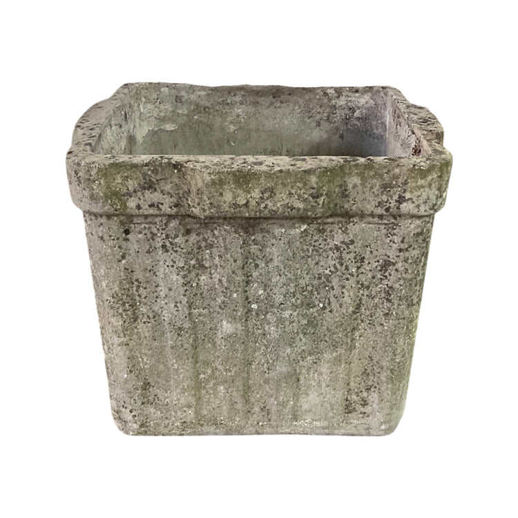 Swiss Ribbed Square Planter By Willy Guhl  (V-LA2J)