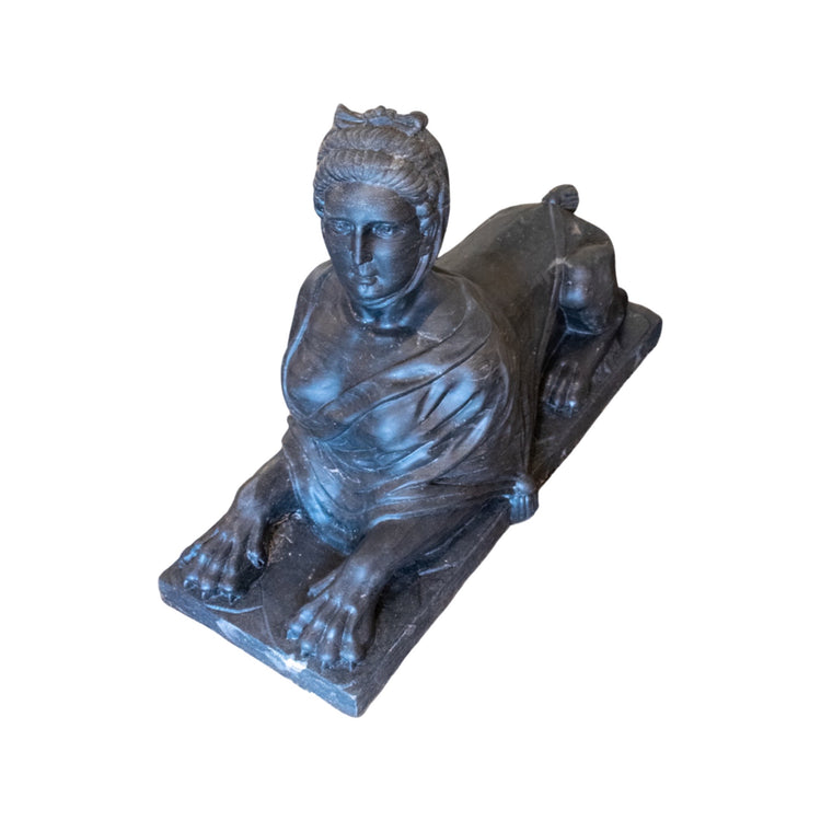 Pair of Belgian Bluestone Sphinx Sculptures (GE-I4JF)