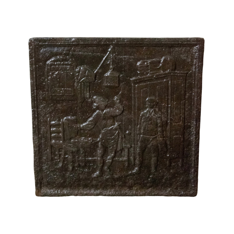 Antique French Iron Fireback (FA-SW9Z)
