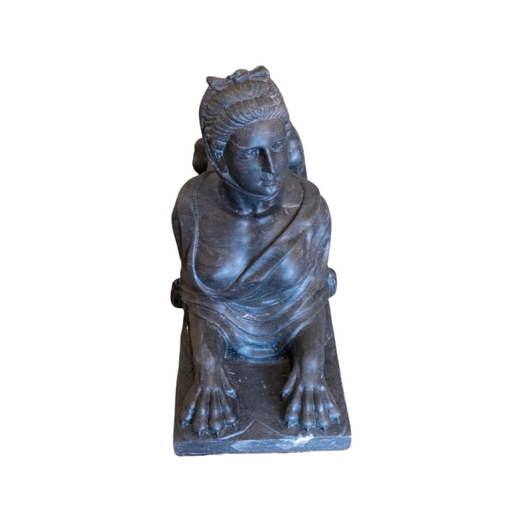Pair of Belgian Bluestone Sphinx Sculptures (GE-I4JF)
