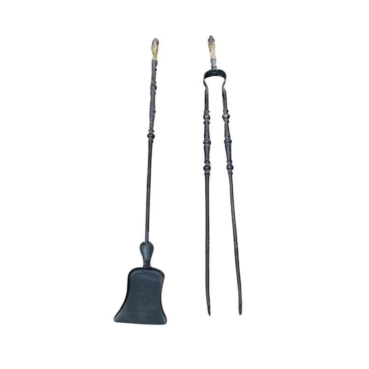 Antique French Iron Fireplace Tool Set (FA-UVSG0)