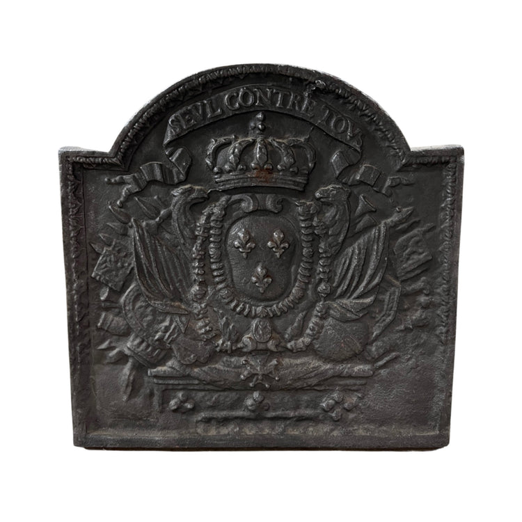Antique French Iron Fireback (FA-T52R)