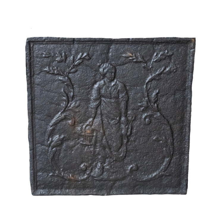 Antique French Iron Fireback (FA-9EB4)