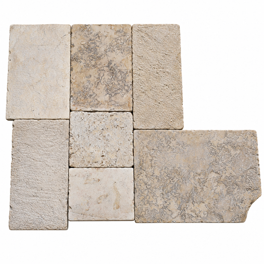 Reclaimed French limestone flooring (FL-LS16)