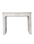 Antique Louis XVI-Style Carved Limestone Fireplace Mantel (M-15L)