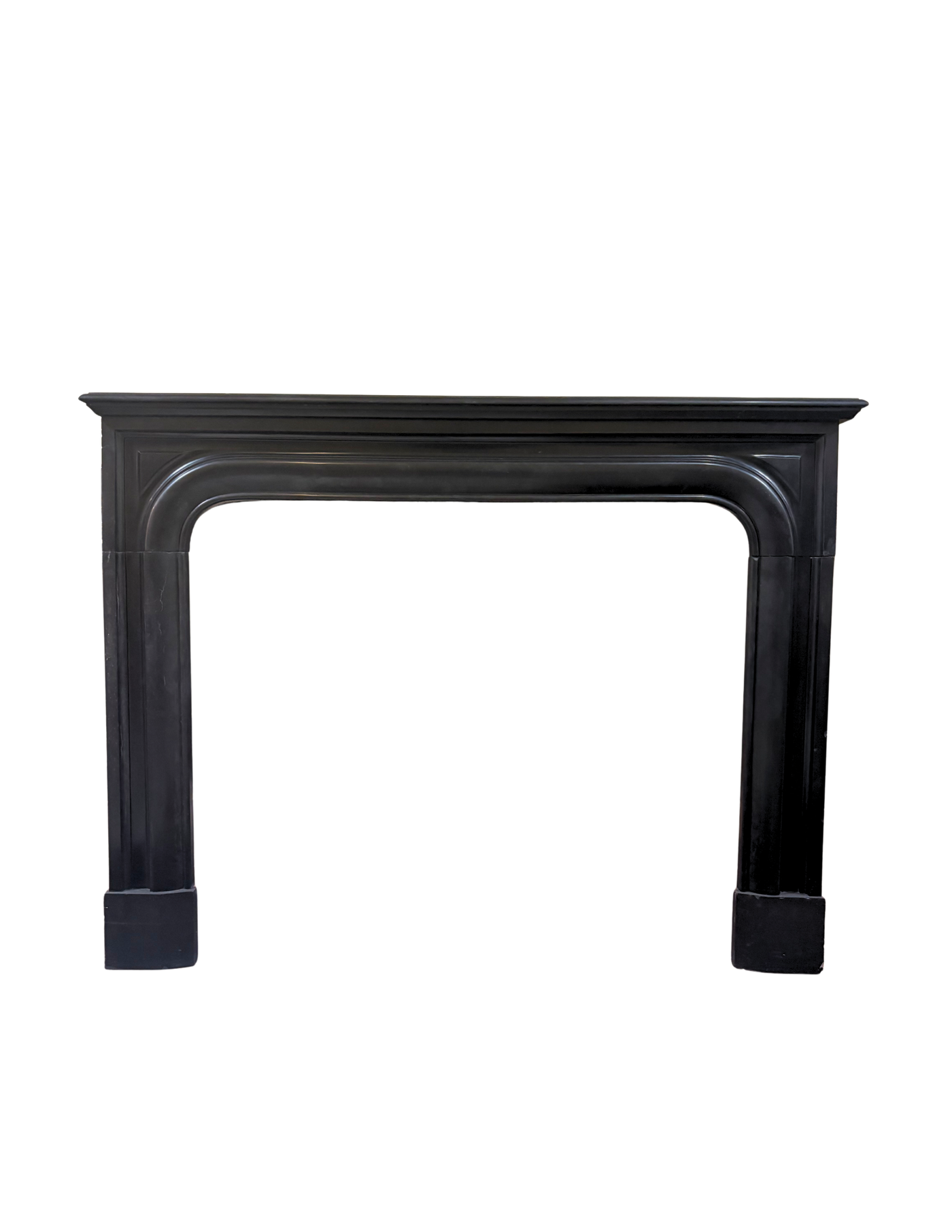 Antique Black Marble Fireplace Mantel | Louis XV-Style (M-06M)