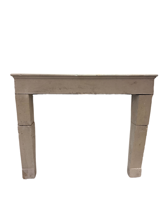 Antique French Country Limestone Fireplace Mantel (M-19L)