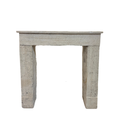 Antique French Limestone Fireplace Mantel – Rustic Minimalist Design (M-11L)