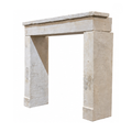 Antique French Limestone Mantel (M-05L)