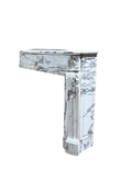 Antique Louis XV mantel in white Carrara marble (M-07M)
