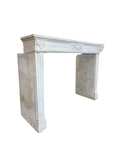 Antique French Louis XVI Limestone Fireplace Mantel (M-17L)