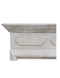 Large Louis XIII Carved Limestone Fireplace Mantel – Renaissance (M-12L)