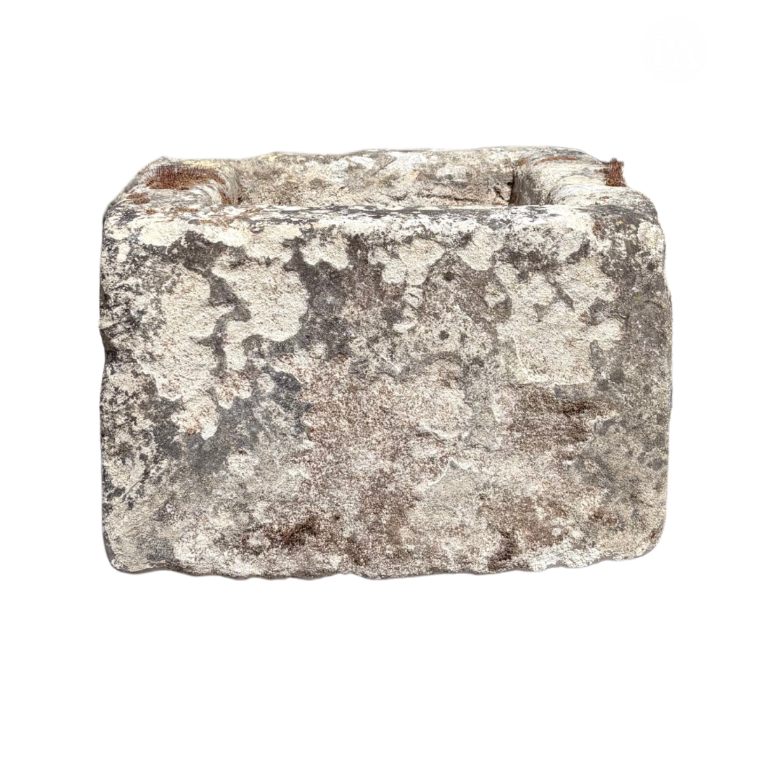Small Antique Limestone Garden Basin (T-01)