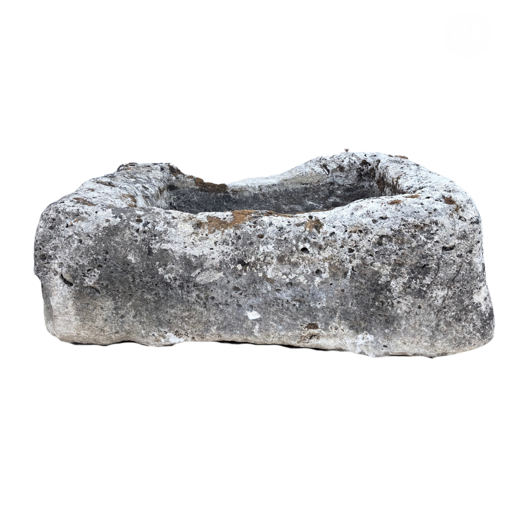 Antique French Limestone Trough | Small Garden Planter (T-04)