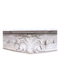 Antique Louis XV White Carrara Marble Fireplace Mantel (M-04M)