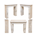 Antique French Limestone Mantel (M-05L)