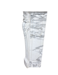 Antique Louis XV mantel in white Carrara marble (M-07M)