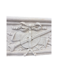 Antique Louis XVI-Style Carved Limestone Fireplace Mantel (M-15L)
