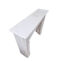 Antique White Marble Fireplace Mantel w/ Arched Opening. (M-RHMA)
