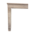 Antique French Louis XVI Limestone Fireplace Mantel (M-07L)